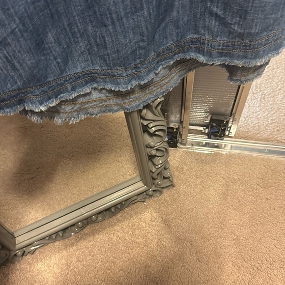 Blue Sleeveless Denim Dress - Picture 6 of 7